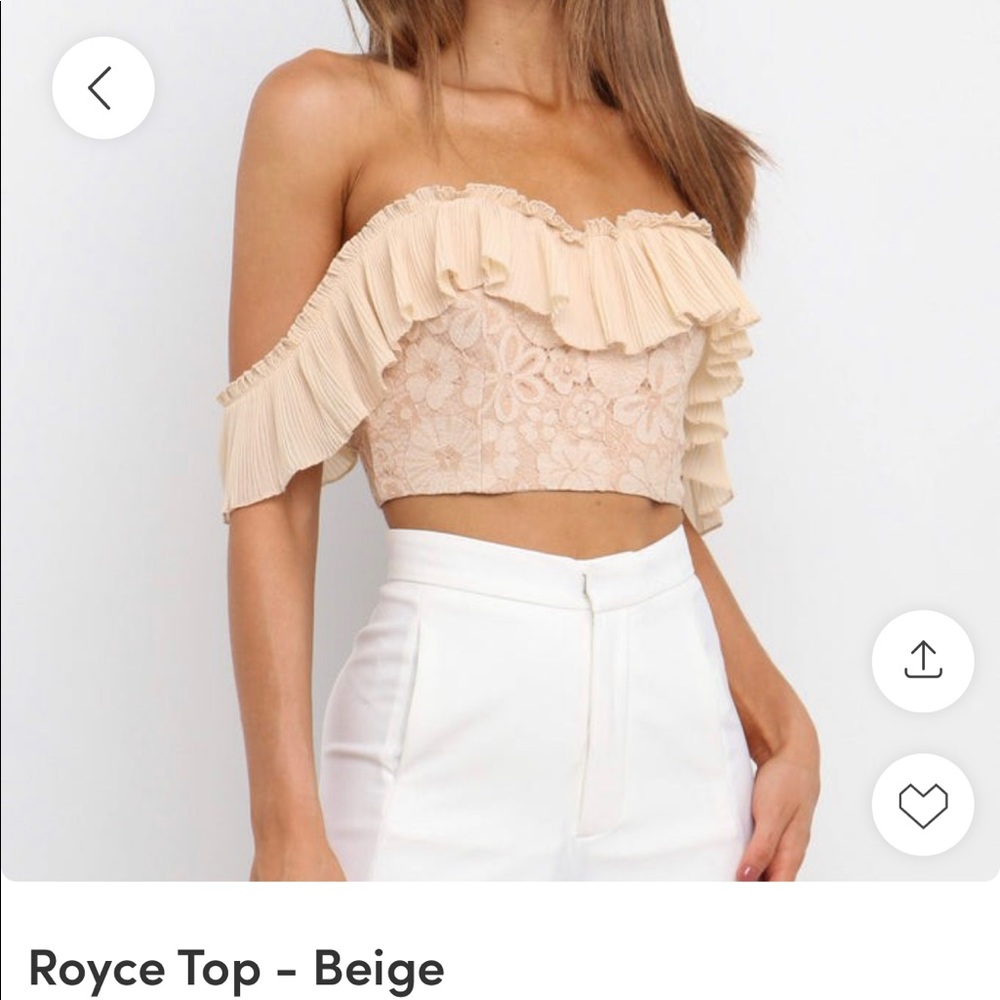 Petal & Pup Cropped Off Shoulder blouse